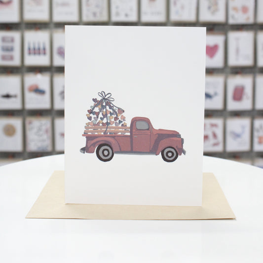 Truck with Loads of Hearts | Greeting Cards