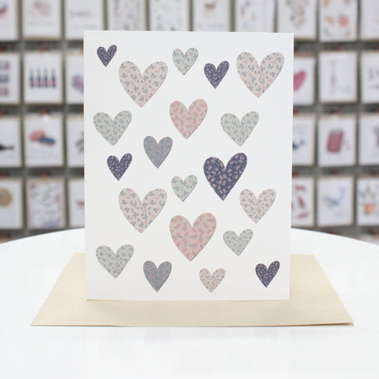 Vintage Hearts | Greeting Card